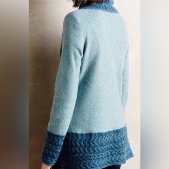 Anthropologie Knitted and Knotted Open Front Cardigan Jacket L EUC - Picture 3 of 15